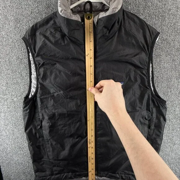 Patagonia Micro Puff Vest Men Small Black Full Zip Primaloft Puffer 83995 Adult